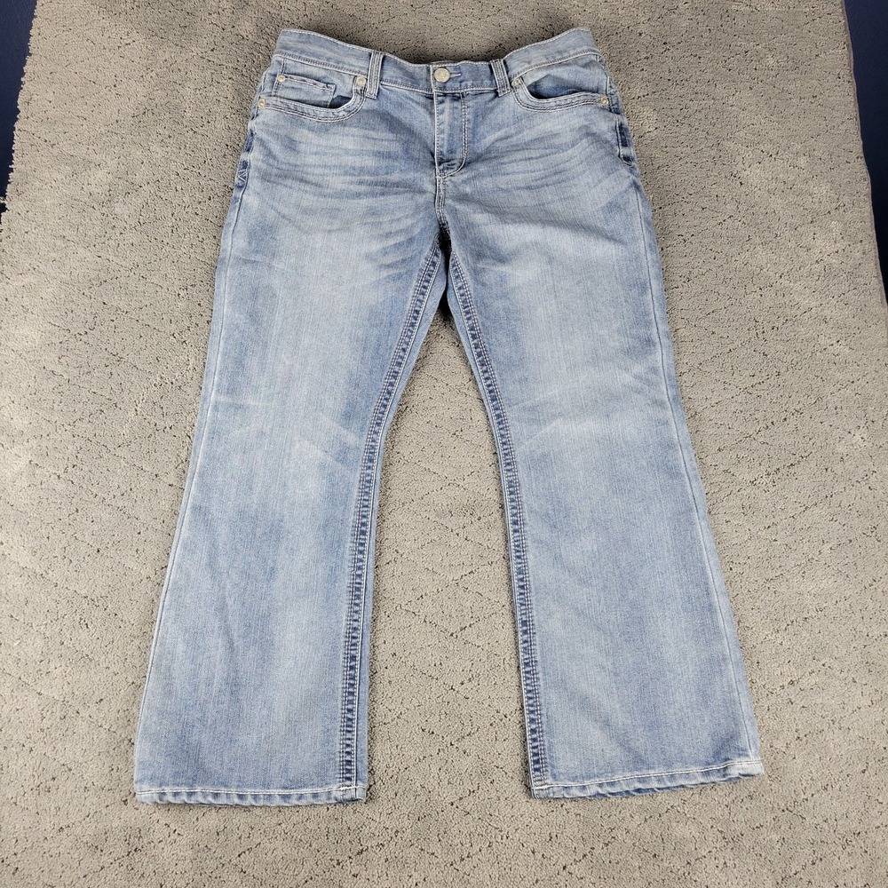 Seven7 Jeans Mens 36x30 Blue Boot Fit Relaxed Bootcut Flap Pocket Stretch Denim
